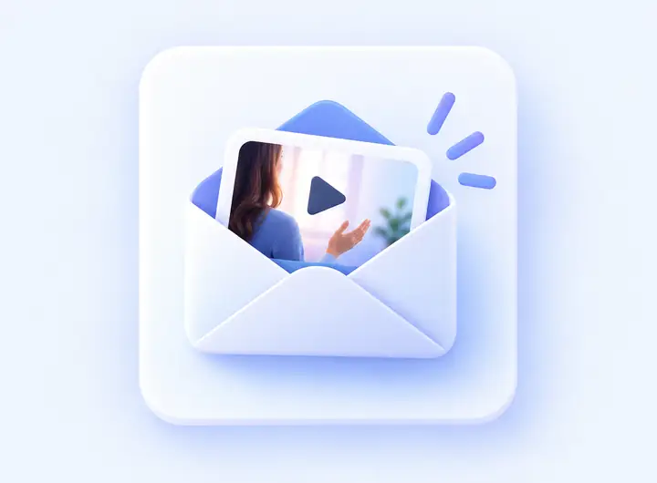 Icono de la función de correo electrónico en video